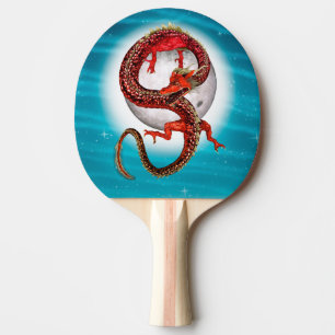 Roter Ostdrache - Mythische Fantasiewesen Tischtennis Schläger