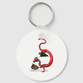 Roter Ostdrache Schlüsselanhänger (Vorderseite)