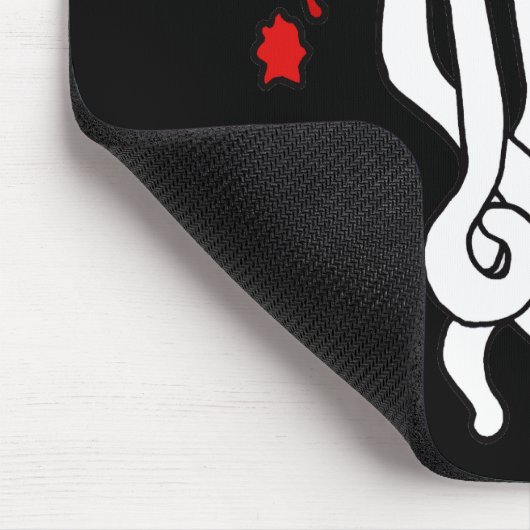 Roter Ozeanschädel Mousepad (Ecke)