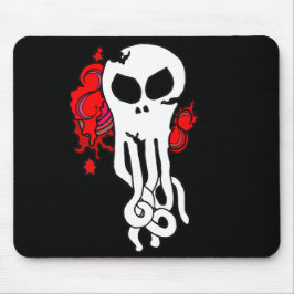 Roter Ozeanschädel Mousepad