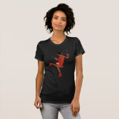 roter Pailletten schwarzer Flapper T-Shirt (Vorne ganz)