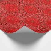 Roter Paisleybandana-Schal-Gewebe-Druck Geschenkpapier (Ecke)