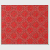 Roter Paisleybandana-Schal-Gewebe-Druck Geschenkpapier (Flach)
