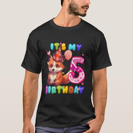 Roter Panda 5. Ich bin 5 T-Shirt (Vorderseite)