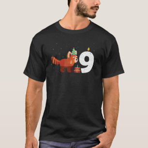 Roter Panda 9. Geburtstag Rote Pandas Tier Grafi T-Shirt