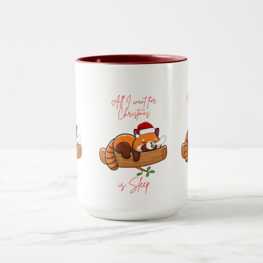 Roter Panda: Alles, was ich zu Weihnachten wollte, Tasse (Zentrum)