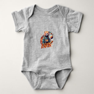 Roter Panda-Astronaut Baby Strampler