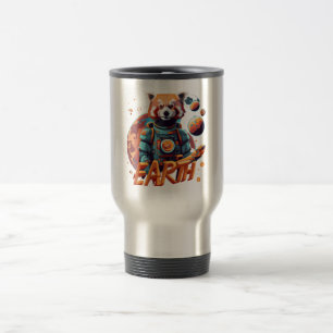 Roter Panda-Astronaut Reisebecher