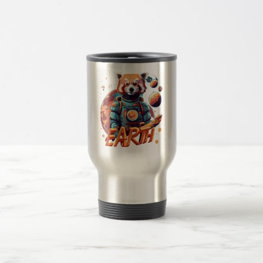 Roter Panda-Astronaut Reisebecher (Mittel)