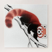 Roter Panda auf Ast sitzend Puzzle (Horizontal)