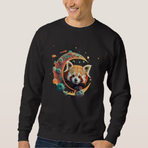 Roter Panda auf Mars Sweatshirt