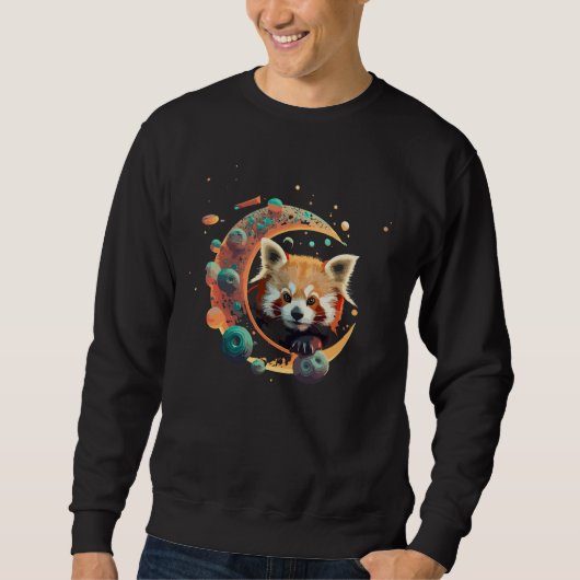 Roter Panda auf Mars Sweatshirt (Vorderseite)