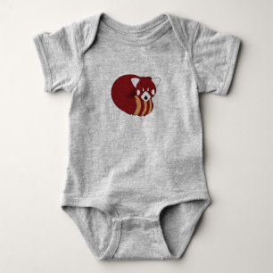 Roter Panda Baby Strampler