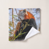 Roter Panda Badhandtuch Set (Waschlappen)