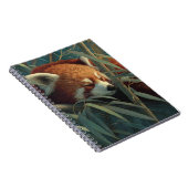 Roter Panda Bamboo Wald Kunst Notizblock (Rechte Seite)