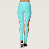 Roter Panda-Bär auf Türkis Leggings (Rückseite)
