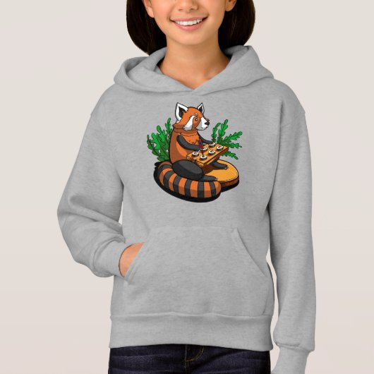 Roter Panda-Bärn-Sushi-Liebhaber-Tier Hoodie (Vorderseite)