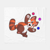 Roter Panda beim Juggle Circus.PNG Fleecedecke (Vorderseite (Horizontal))