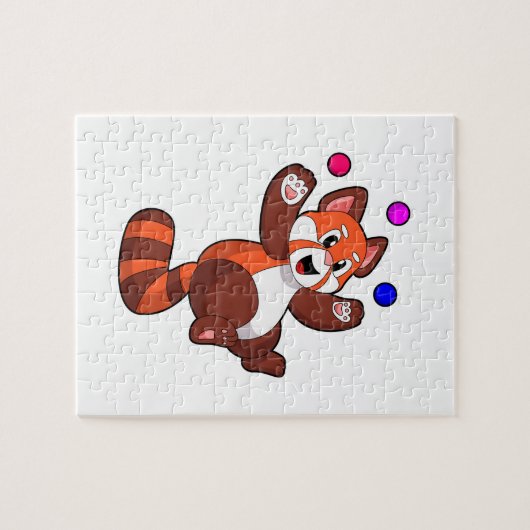 Roter Panda beim Juggle Circus.PNG Puzzle (Horizontal)