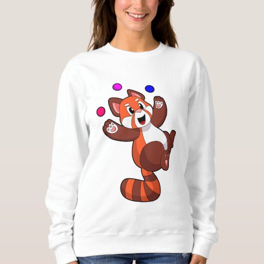 Roter Panda beim Juggle Circus.PNG Sweatshirt (Vorderseite)
