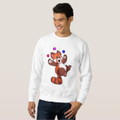 Roter Panda beim Juggle Circus.PNG Sweatshirt (Vorne ganz)