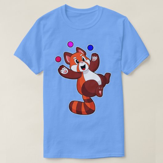 Roter Panda beim Juggle Circus T-Shirt (Design vorne)