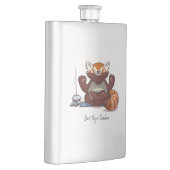 Roter Panda Bestes Yoga-Lehrer-Geschenk Tier Kunst Flachmann (Rechts)