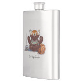 Roter Panda Bestes Yoga-Lehrer-Geschenk Tier Kunst Flachmann (Links)