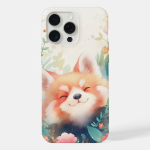 Roter Panda Blumen Spielplatz iPhone 15 Pro Max Hülle