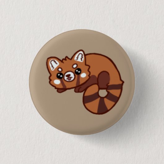 Roter Panda Button (Vorderseite)
