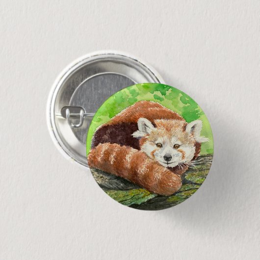 Roter Panda Button (Vorne & Hinten)