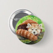 Roter Panda Button (Vorne & Hinten)