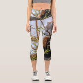 Roter Panda Capri Leggings (Vorderseite)