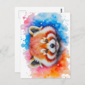 Roter Panda cute Postkarte (Vorne/Hinten)