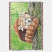 Roter Panda Decke (Vorderseite Vertikal)