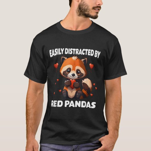 Roter Panda, der ein Rot hält, von Re leicht abgel T-Shirt (Vorderseite)