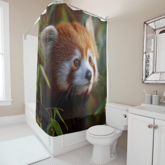 Roter Panda Duschvorhang (Beispiel)