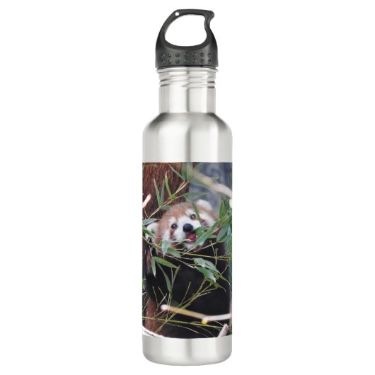 Roter Panda Edelstahlflasche (Vorderseite)