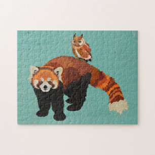 Roter Panda & Eulen-Rätsel Puzzle