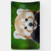 ROTER PANDA Fahne MIT GUMMIMUFFEN Banner (Vertikal)