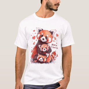 Roter Panda Familie: Mami, ich liebe dich T-Shirt