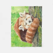 Roter Panda Fleecedecke (Vorderseite)