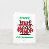 Roter Panda Frohe Weihnachten (Rückseite)