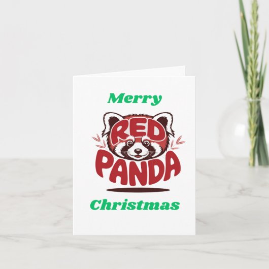 Roter Panda Frohe Weihnachten (Vorderseite)