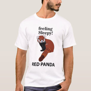 Roter Panda fühlt sich schläfrig Lustiger Roter Pa T-Shirt