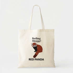 Roter Panda fühlt sich schläfrig Lustiger Roter Pa Tragetasche