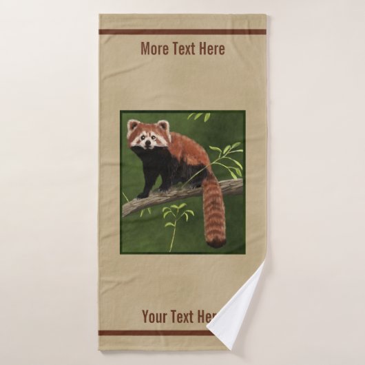 Roter Panda für altes Papier Badehandtuch (Badehandtuch)