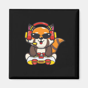 Roter Panda-Gamer Lustiger Roter Pandas Tierliebha Magnet