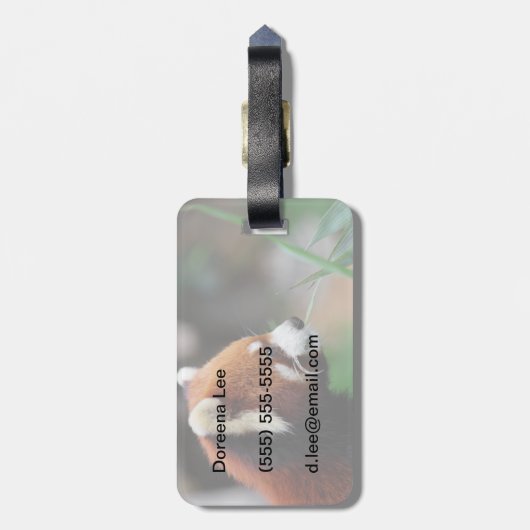 Roter Panda Gepäckanhänger (Rückseite vertikal)