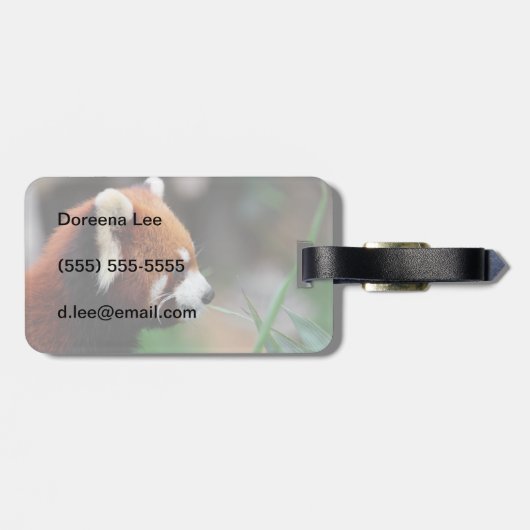 Roter Panda Gepäckanhänger (Rückseite horizontal)